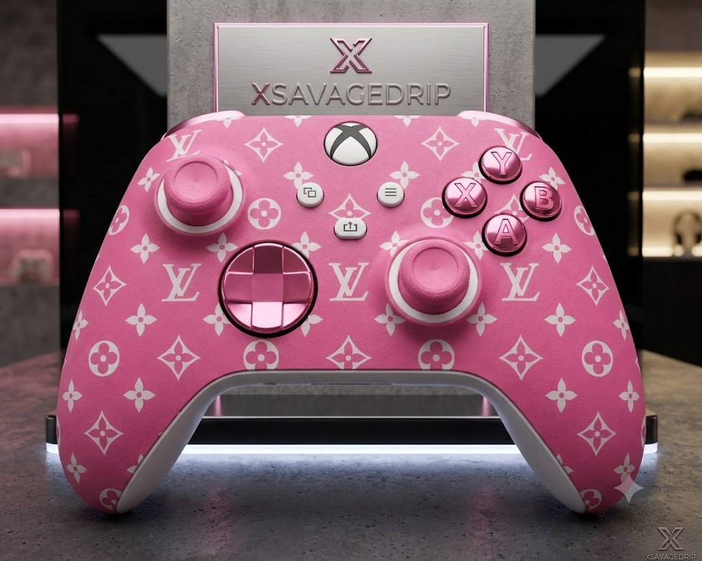 🩷 LV Monogram Pink Xbox Controller