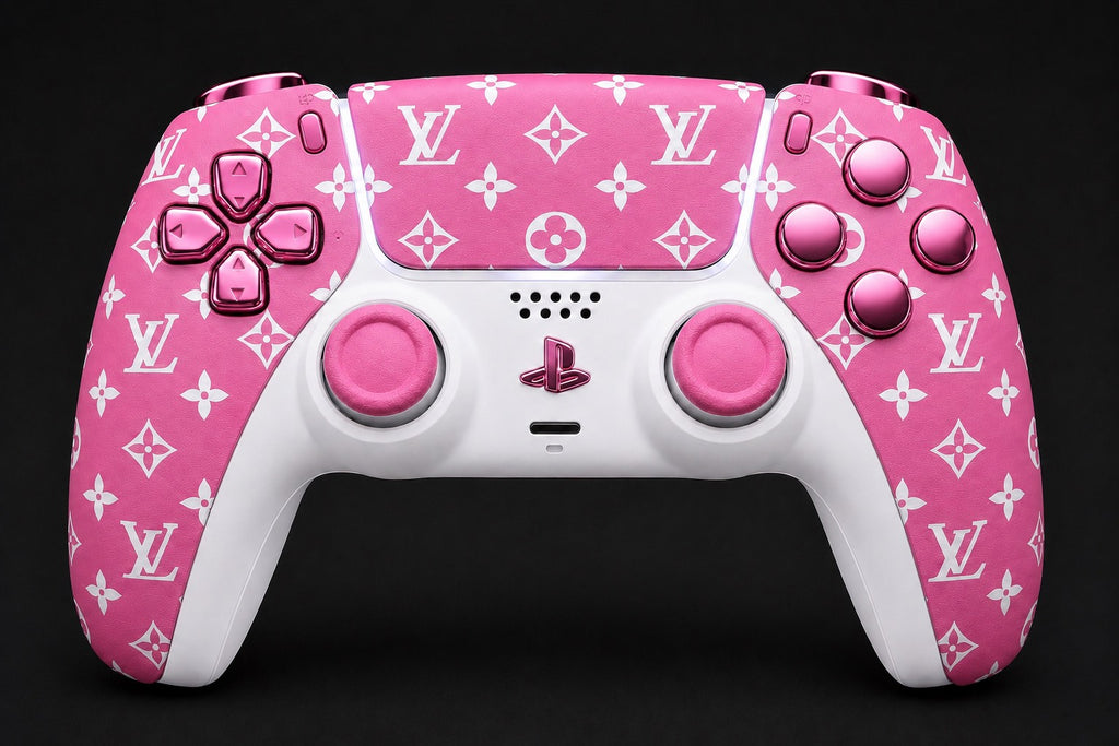 🩷 LV Monogram Pink PS5 Controller