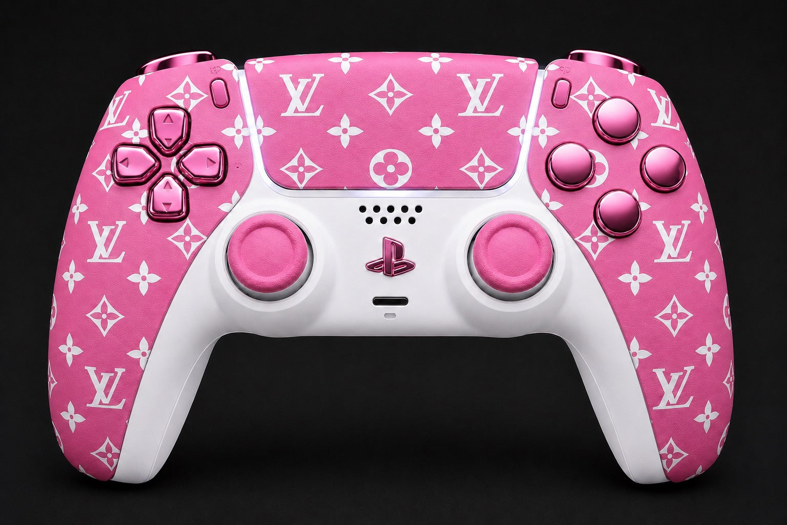 🩷 LV Monogram Pink PS5 Controller