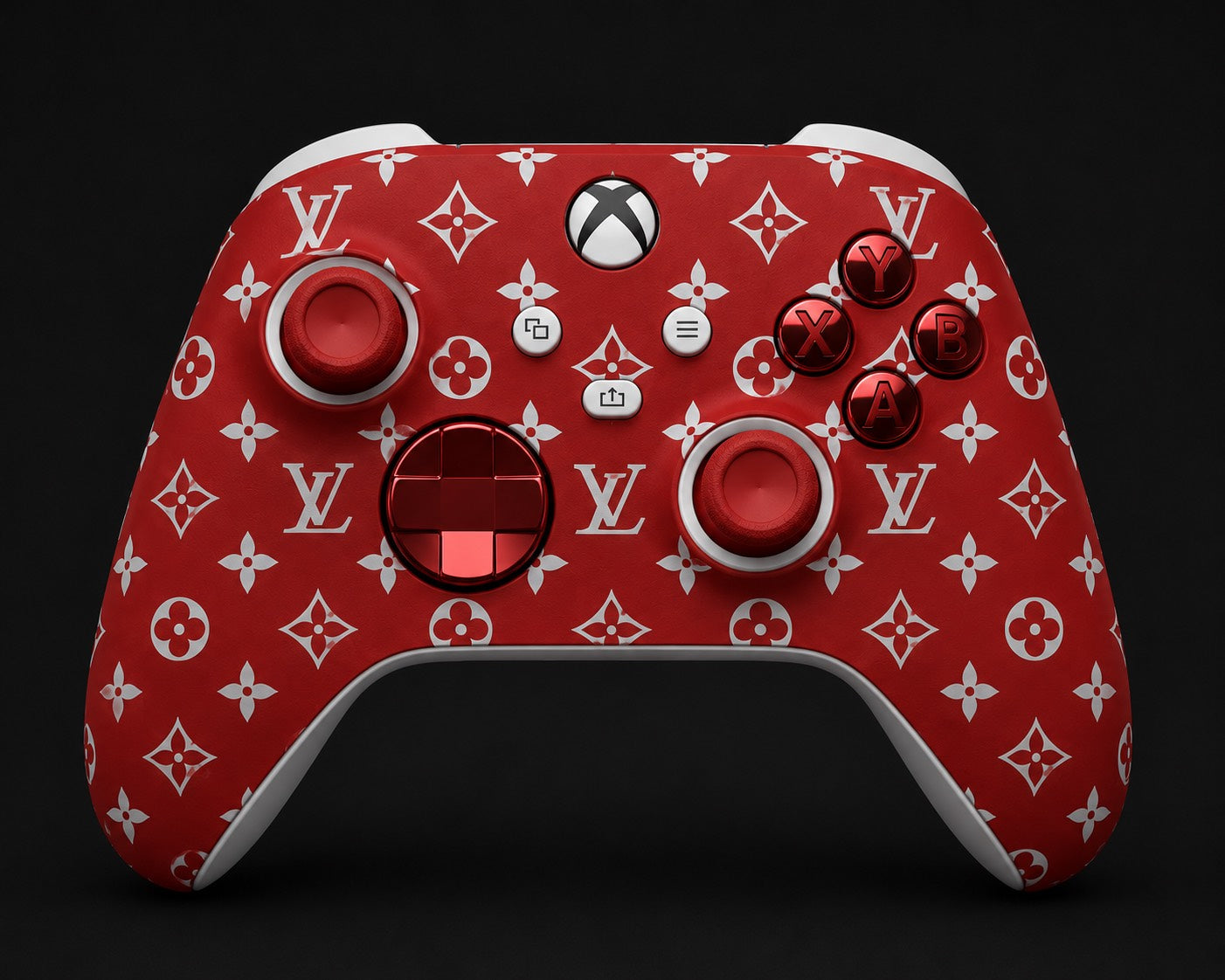 ❤️ LV Monogram Red Xbox Controller