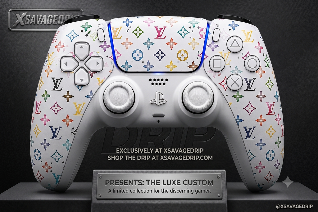 🌈 LV Monogram Rainbow PS5 Controller