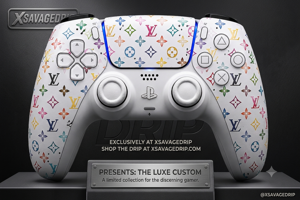 🌈 LV Monogram Rainbow PS5 Controller