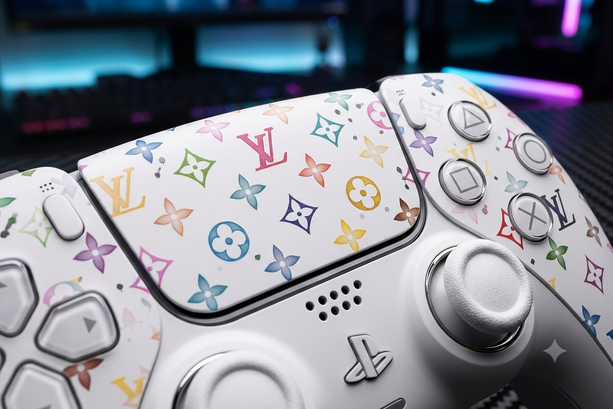 🌈 LV Monogram Rainbow PS5 Controller