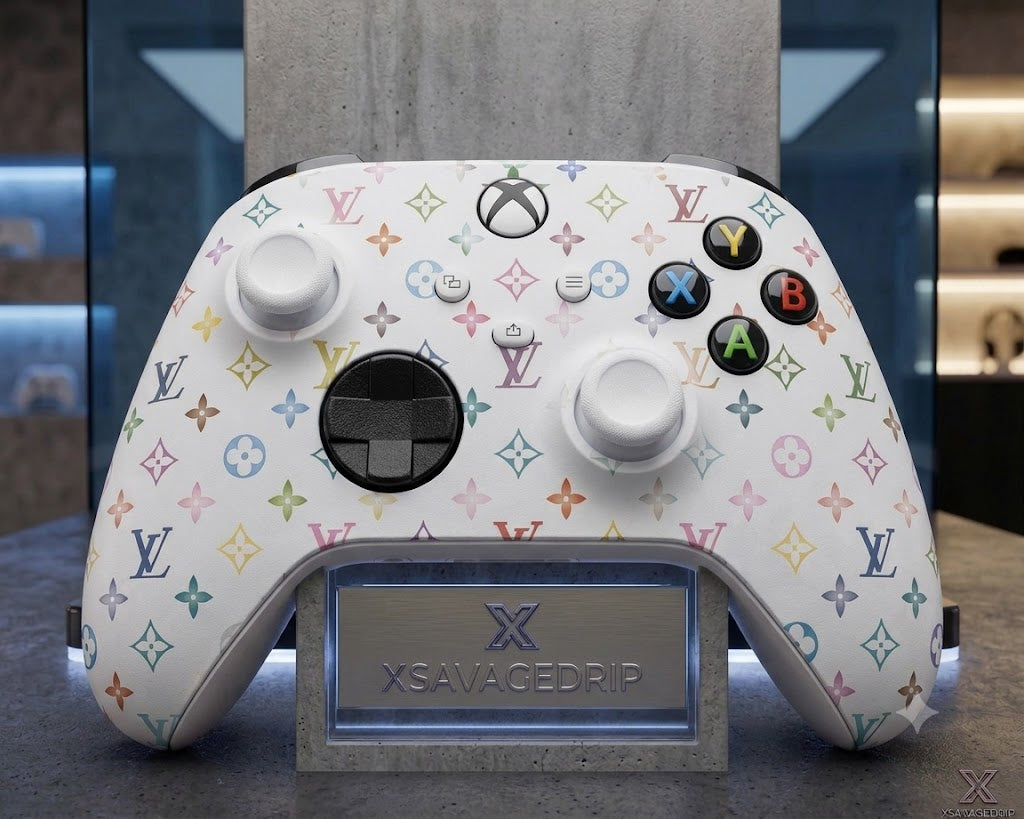 🌈 LV Monogram Rainbow Xbox Controller